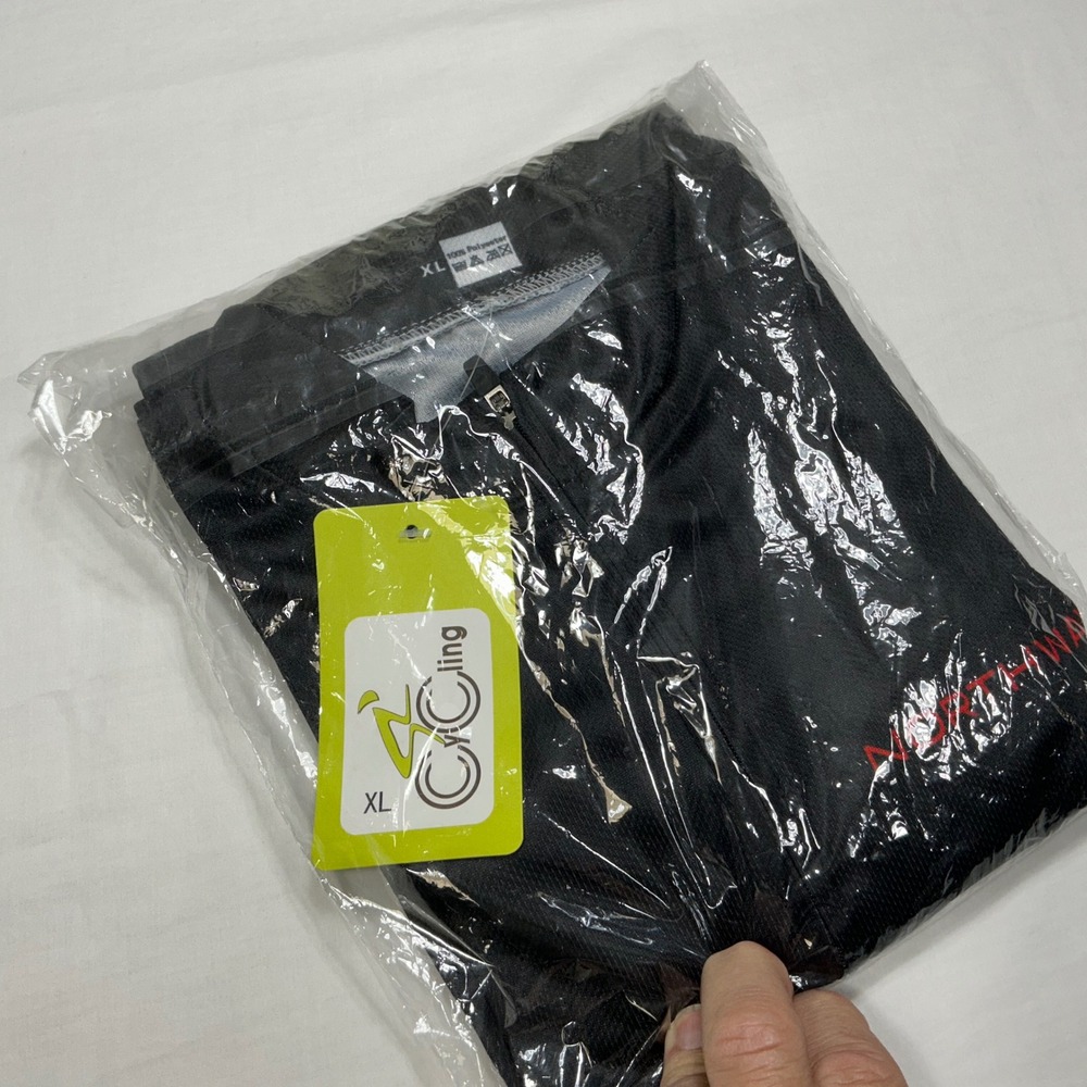 NWT‎ Northwave Cycling Jersey Men's XL Black Short Sleeve Full Zip Breathable